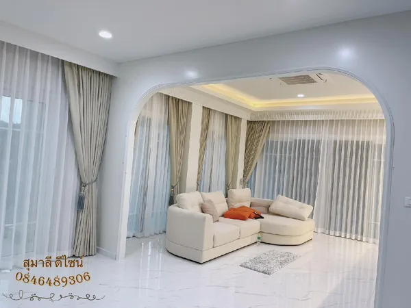 ผลงานการติดตั้งผ้าม่าน ฉากกั้นแอร์ ร้านผ้าม่านสุมาลีดีไซน์ - 29