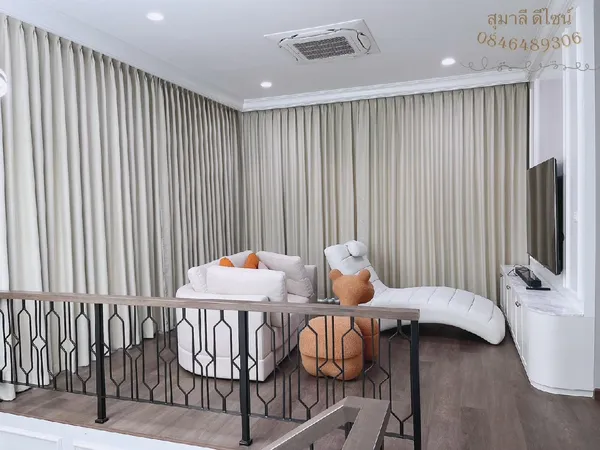 ผลงานการติดตั้งผ้าม่าน ฉากกั้นแอร์ ร้านผ้าม่านสุมาลีดีไซน์ - 30