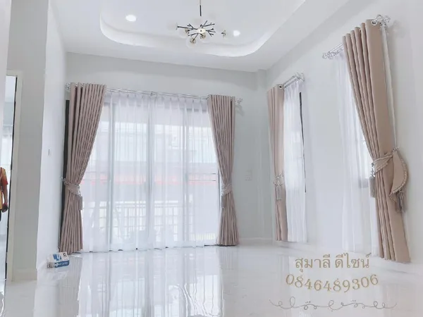 ผลงานการติดตั้งผ้าม่าน ฉากกั้นแอร์ ร้านผ้าม่านสุมาลีดีไซน์ - 32